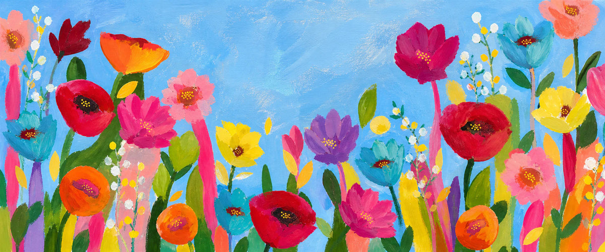 Hand-painted flowers