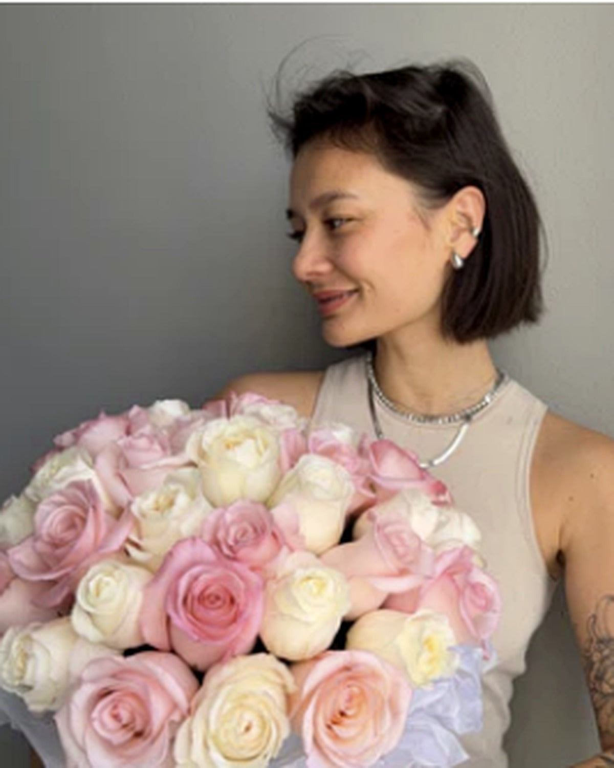 Pinky White Roses