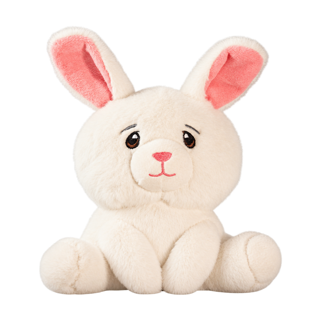 Soft Bunny plush, 7 in: cream bunny with pink ears [plush-photo:2026-09-29]