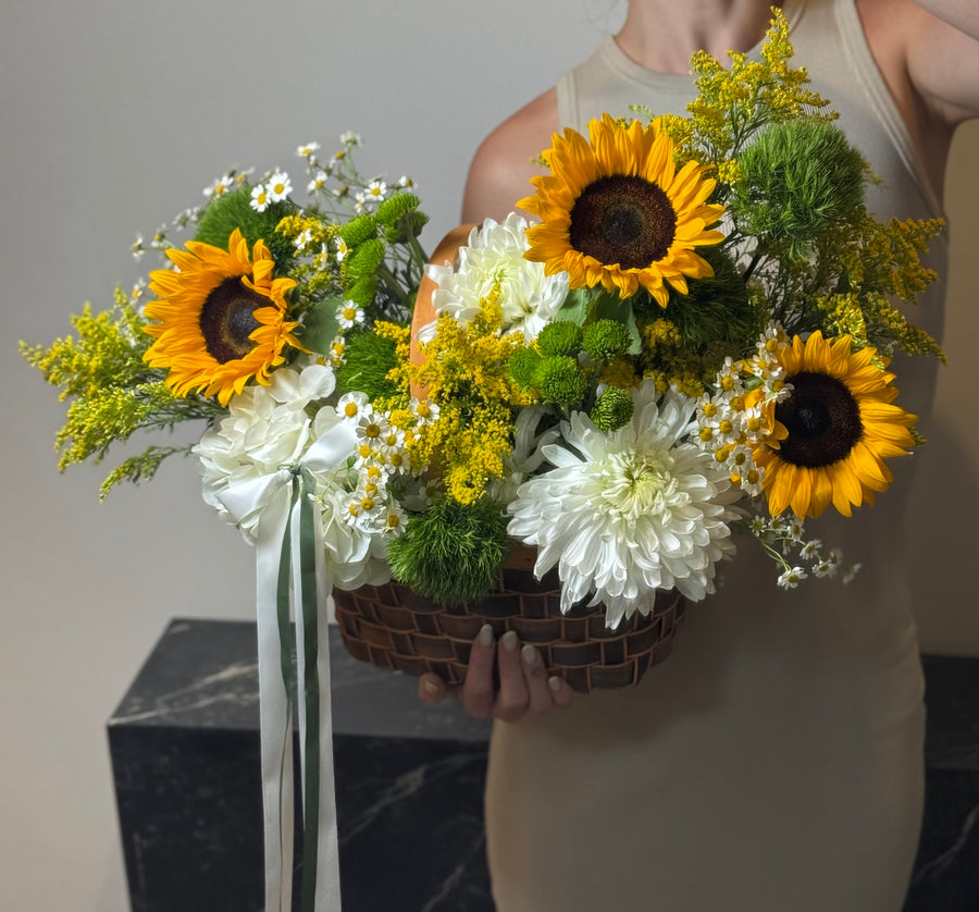 Sunflower Basket