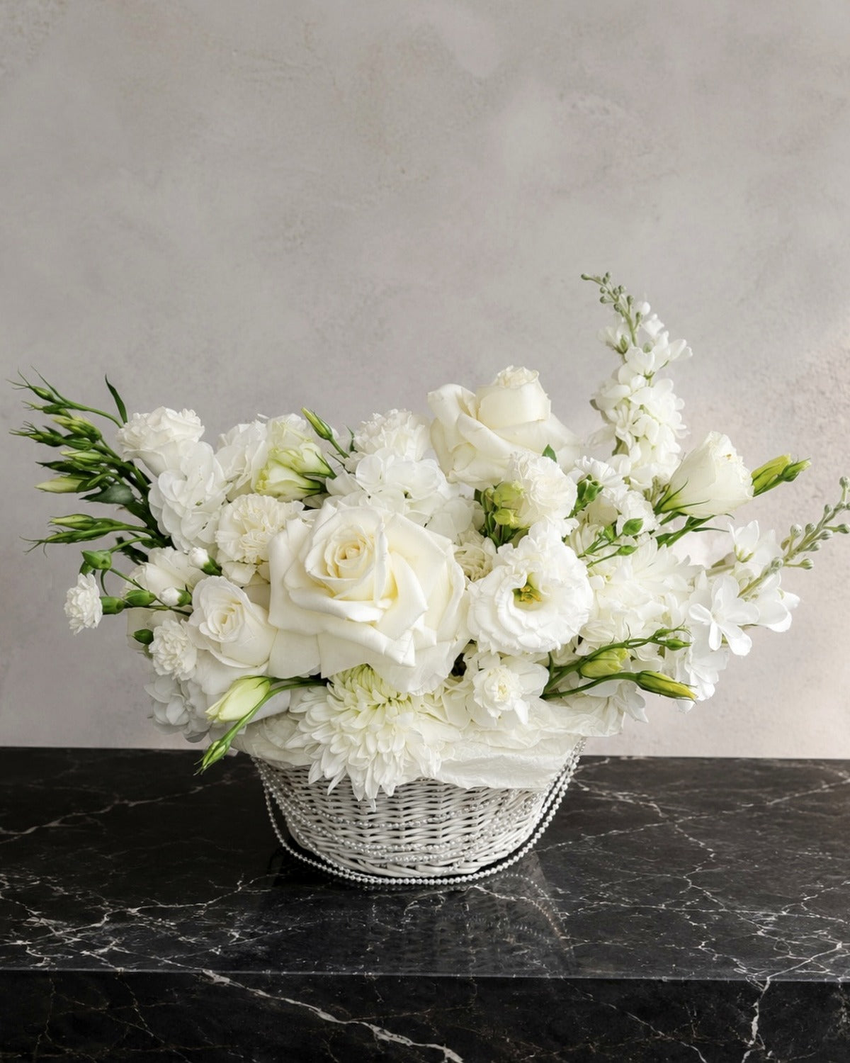 White Linen Basket