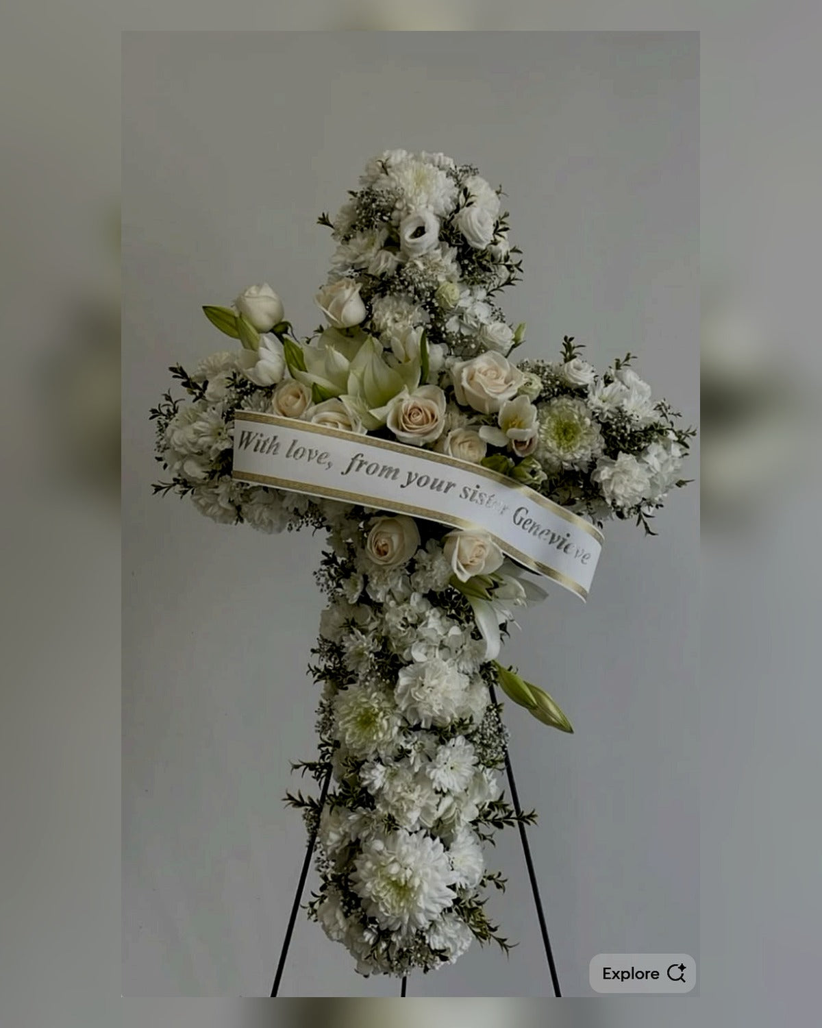 White Standing Cross